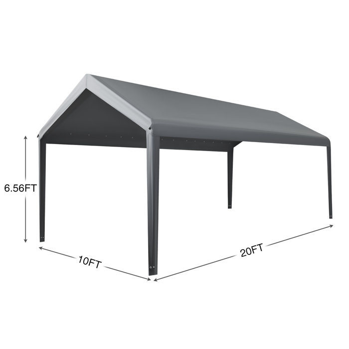 Gardesol Carport Replacement Top Cover for 10X20ft Only Cover, Frame is